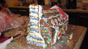 Transforming Gingerbread House Completed Rear View